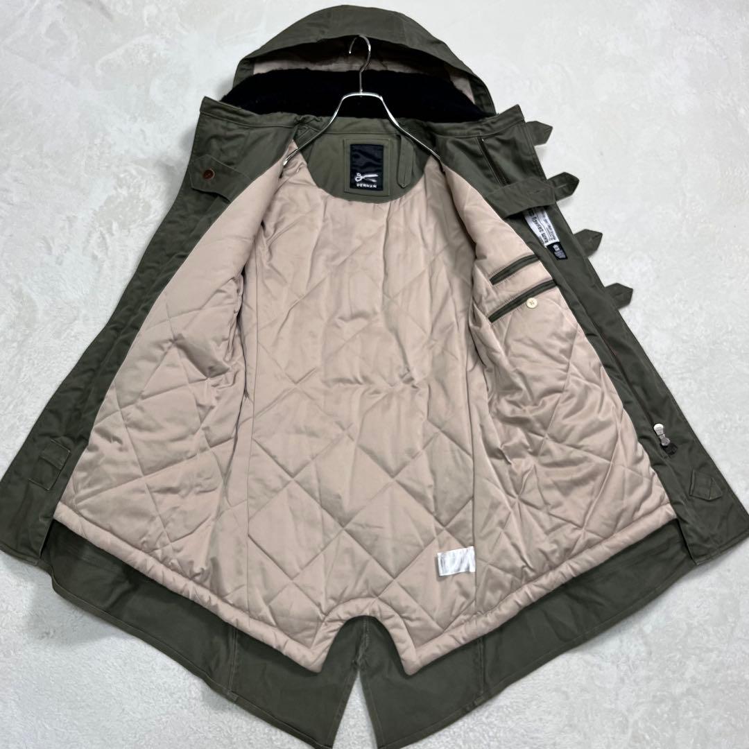『デンハム』スウェディッシュアーミーフィールドコート フード脱着 キルティング