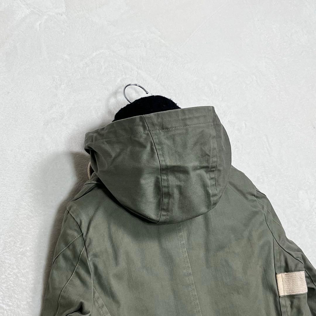 『デンハム』スウェディッシュアーミーフィールドコート フード脱着 キルティング