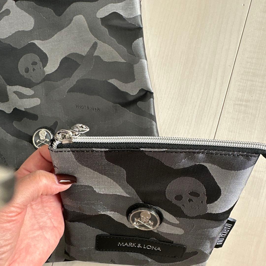 新品 ☆ MARK&LONA シューズバッグ ポーチ カモ ケース ノベルティ