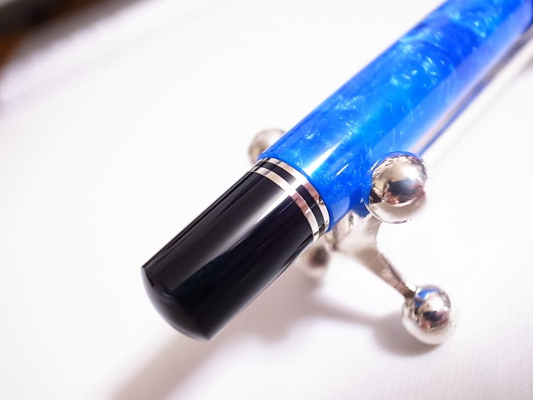 ペリカン万年筆　M805 ヴァイブラントブルー　ニブEF 【難あり】