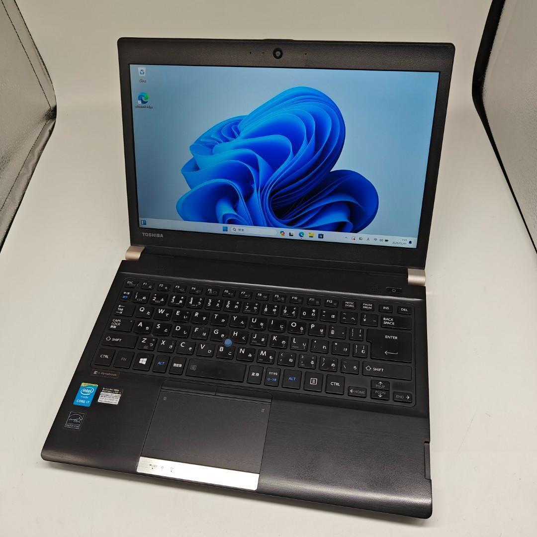 【東芝】R73 高速i7 SSD512GB 16GB ブラック ノートPC