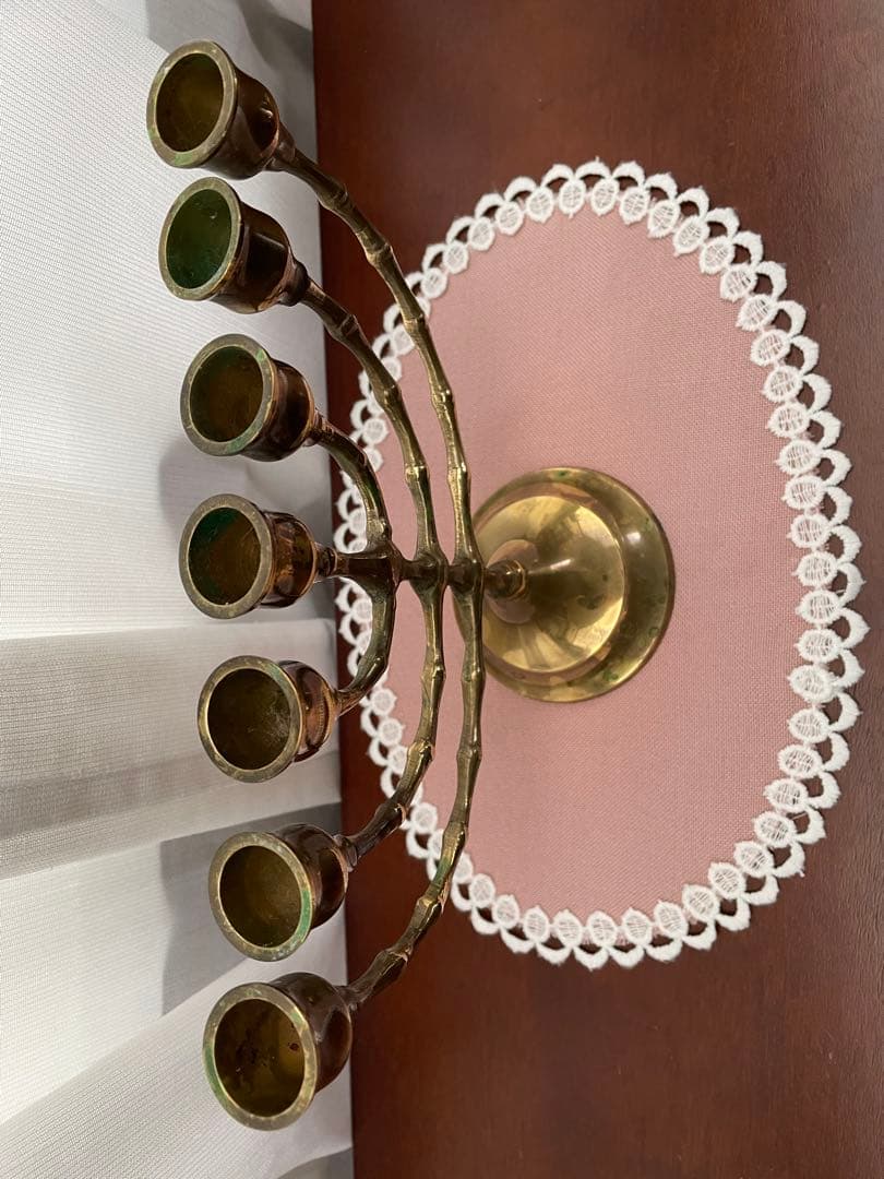 真鍮製 メノーラ 高さ約25cm