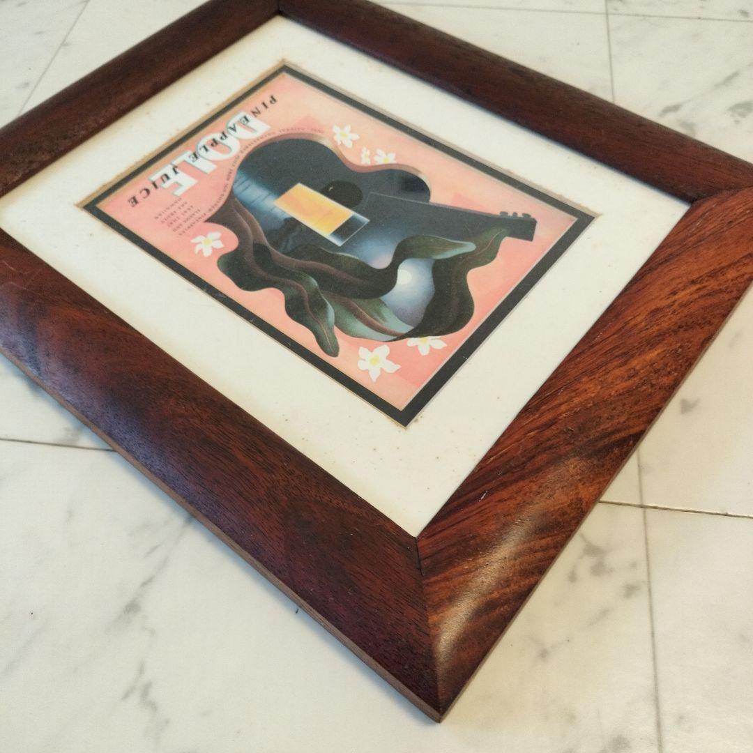 ハワイHAWAIIコアウッド製額縁『DOLE』1990年代当時物③ビンテージ