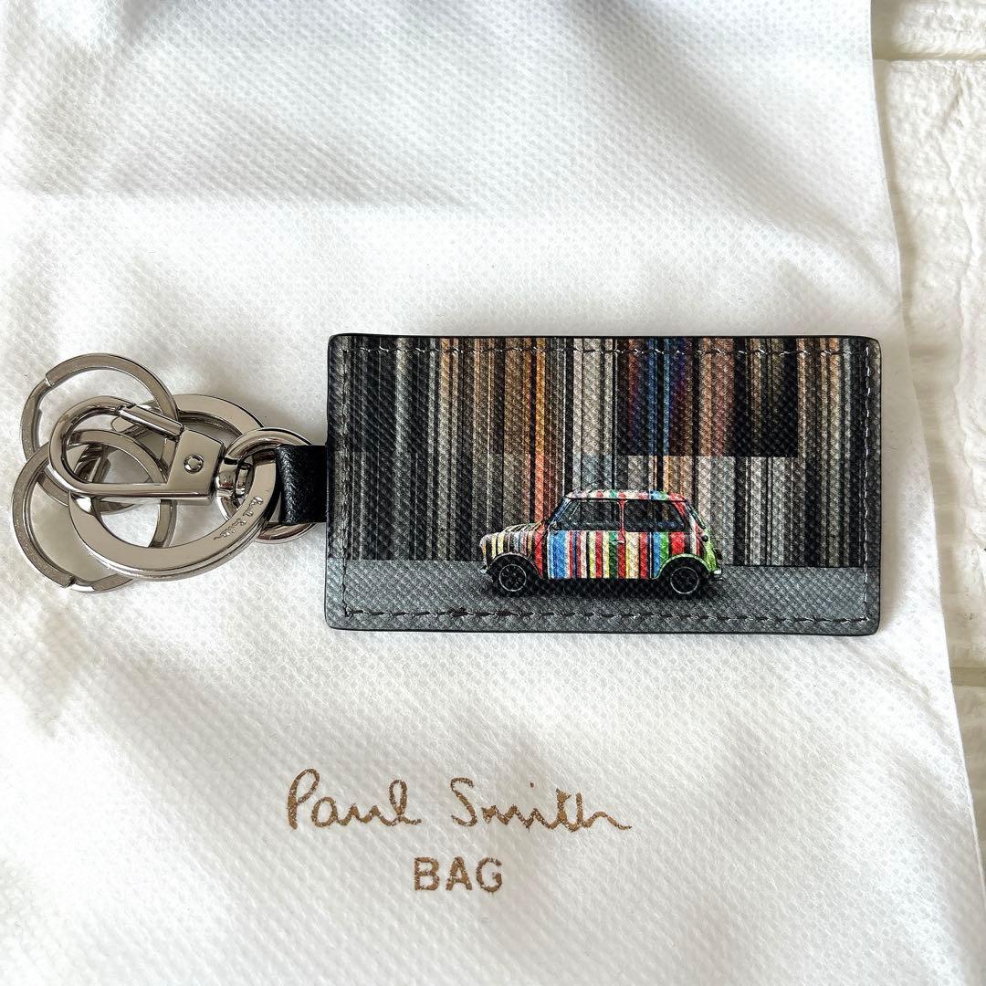 新品✨ポールスミス キーホルダー Mini ストライプ ウォール キーリング 車