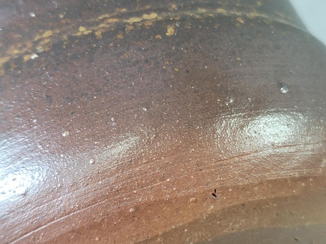 茶道具 備前茶碗 川崎靖英作 共箱 DT776