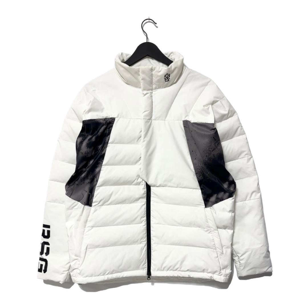 新品 ラッセルノ ゴルフ パデッド ジャケット ペイズリー ホワイト L 5