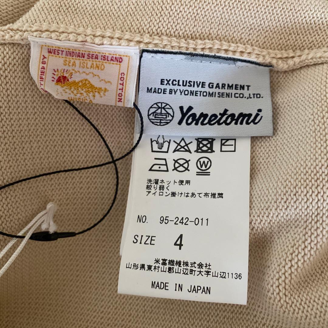 新品　Yonetomi / ヨネトミ　高級 セーター　ニット　日本製　サイズ４