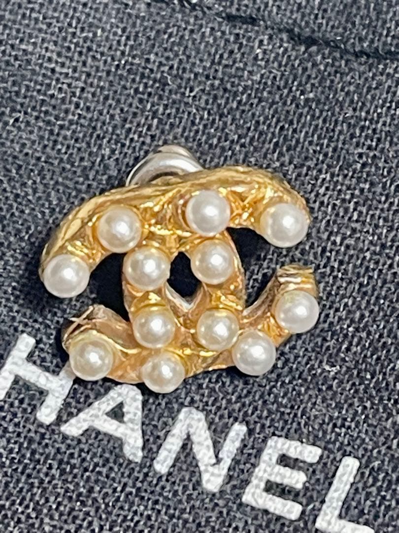 シャネル CHANEL ピアス パール ゴールド 2003年 秋コレクション
