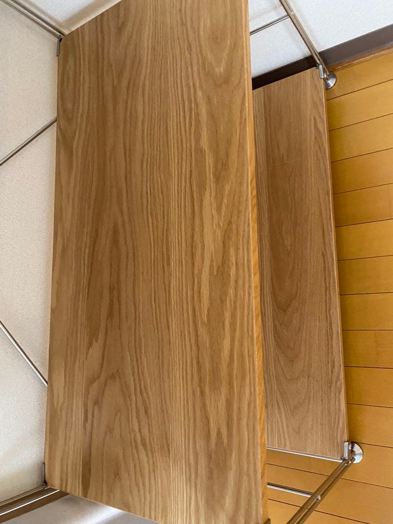 無印良品　スチールラック 4段 ナチュラルウッド