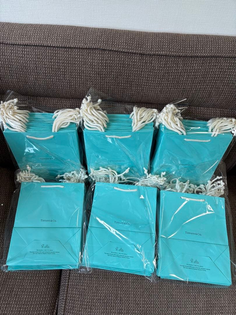 現行品　新品未使用Tiffanyティファニー　ミニショッパー紙袋 60枚セット