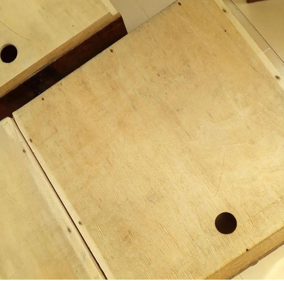 古材　昭和レトロ　書類棚　レターケース　5段