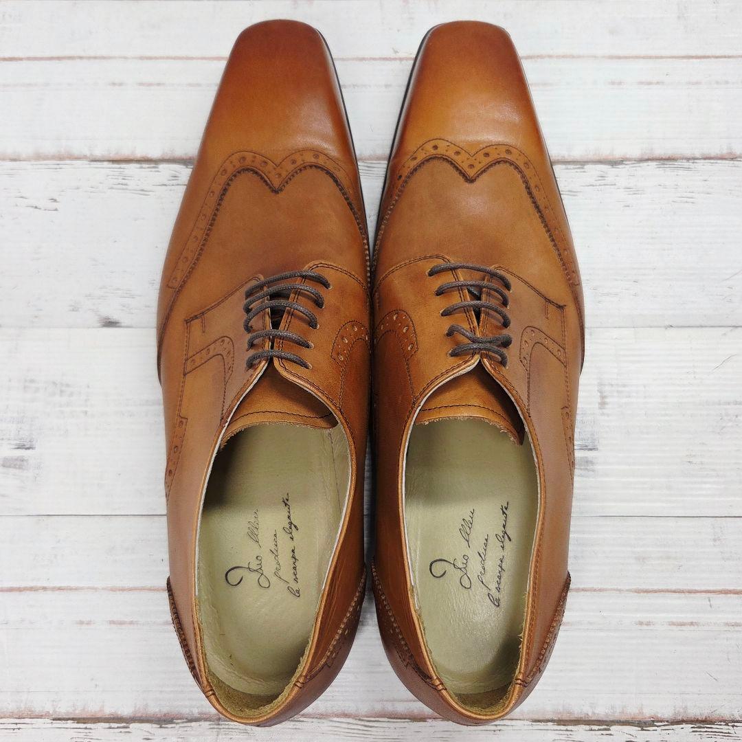 ZUO 南青山 高級 本革 外羽根 ウィングチップ ドレスシューズ 茶 27㎝