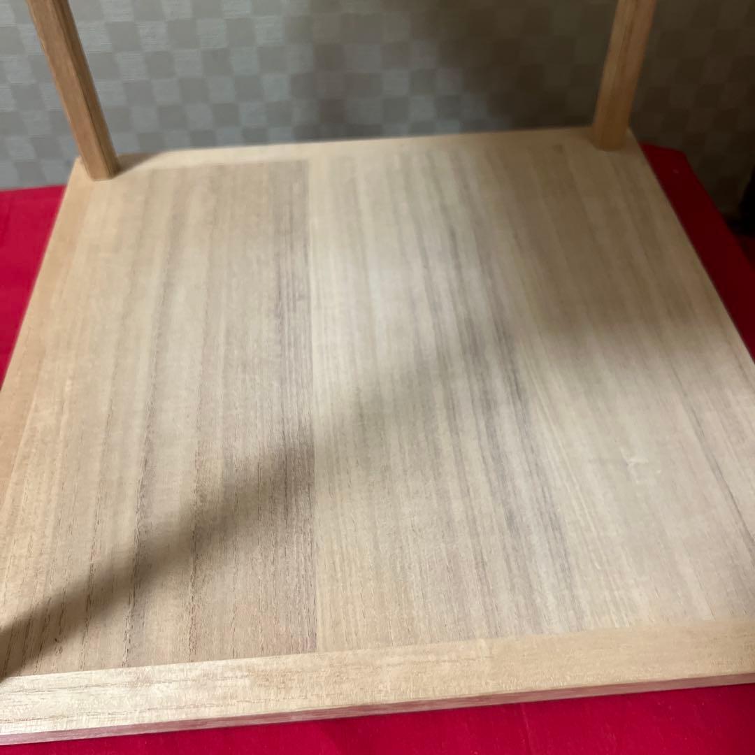 未使用超美品　惺斎好 桐木地 糸巻透二重棚 表千家 茶道具