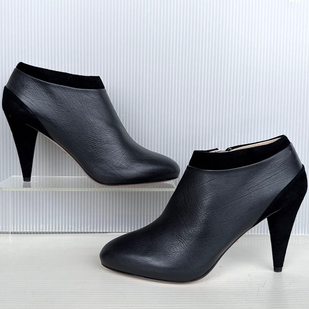 PRADA プラダ　サイドジップ　ショートブーツ　ブーティ　ハイヒール　35.5