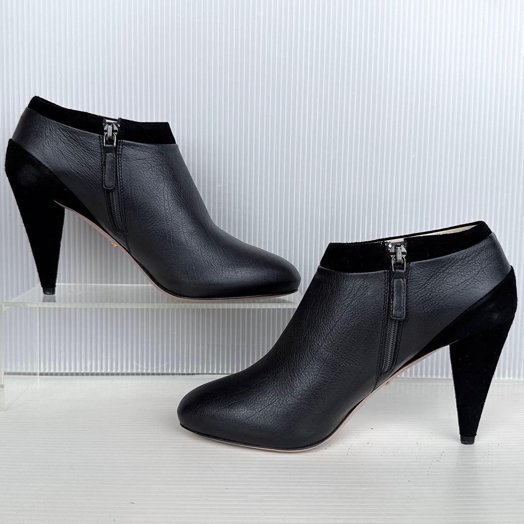PRADA プラダ　サイドジップ　ショートブーツ　ブーティ　ハイヒール　35.5