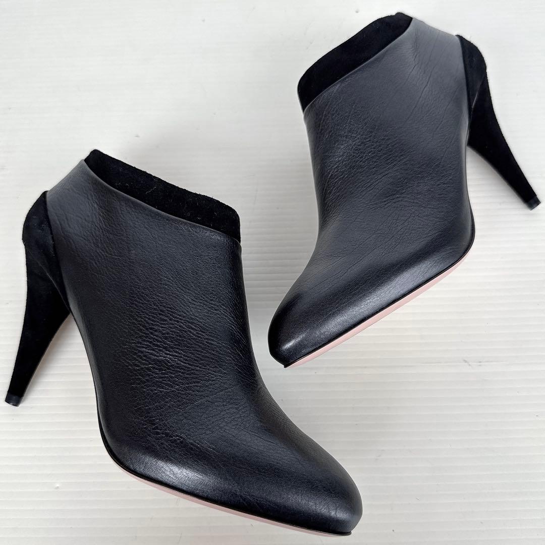 PRADA プラダ　サイドジップ　ショートブーツ　ブーティ　ハイヒール　35.5