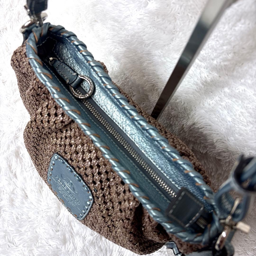 PELLE BORSA ペレボルサ 編み込みショルダーバッグ 3way