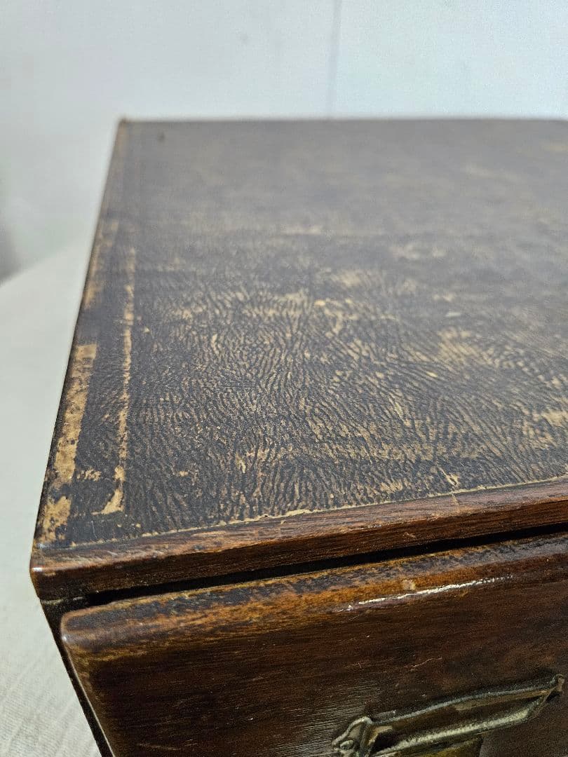 USアンティーク WINEL社製 木製のファイルキャビネット カードホルダー