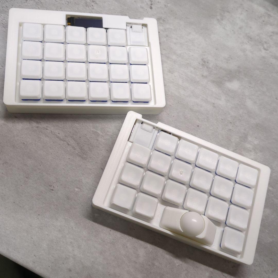 【使用3回未満】tomkey 無線分割式 トラックボール キーボード ホワイト