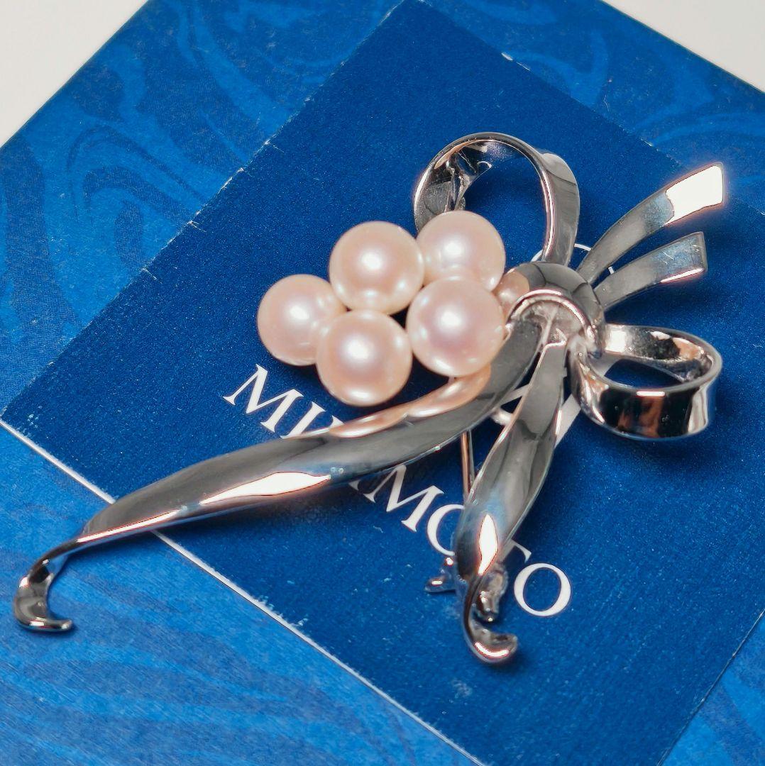 【極美品 最高級】ミキモト ブローチ パール 愛子様ご着用 5珠 ロングセラー