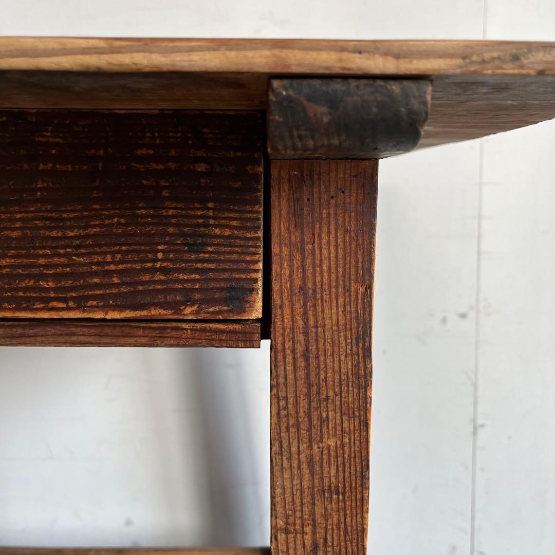 アンティーク 平机 テーブル 展示台 無垢材 レトロ z650