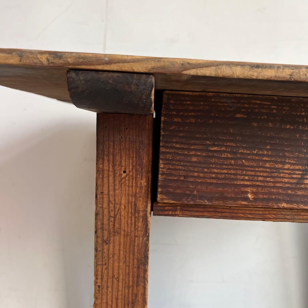 アンティーク 平机 テーブル 展示台 無垢材 レトロ z650