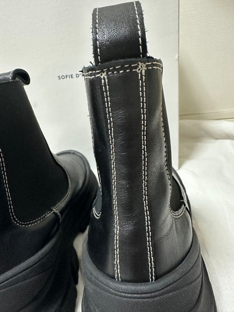 SOFIE D'HOORE レザー サイドゴアブーツ