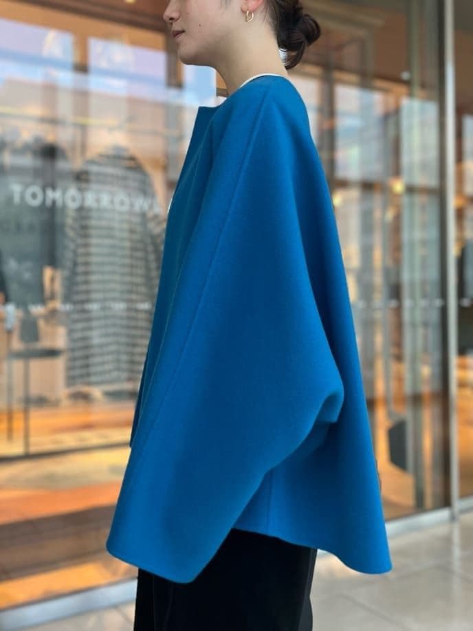 新品 24AW ウールダブルフェイス マントコート