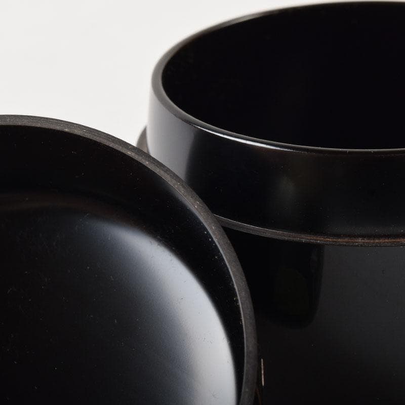 茶道具　輪島塗　小池敏夫（静峯）作　螺鈿装飾　草文　棗　共箱　V　8274