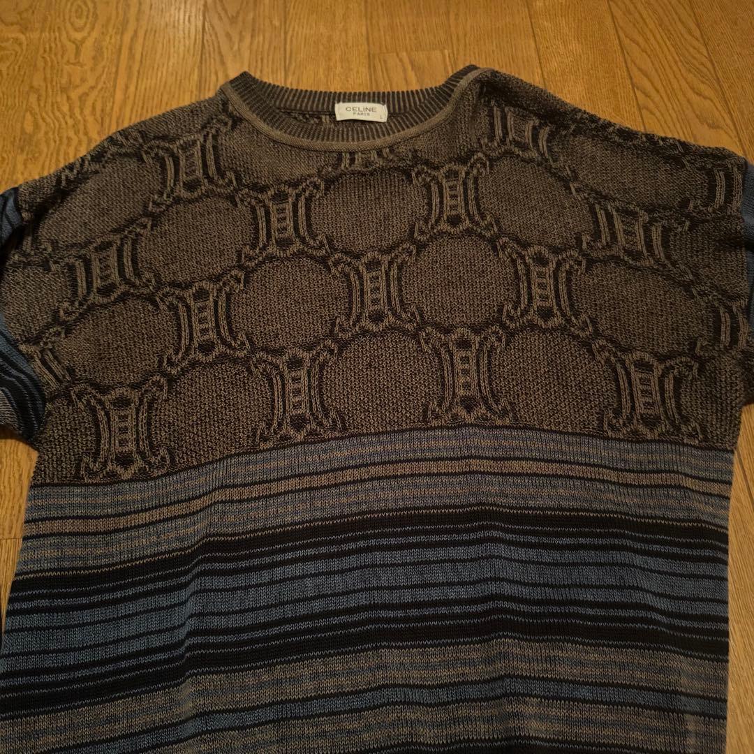 CELINE セリーヌ マカダム柄 ニット