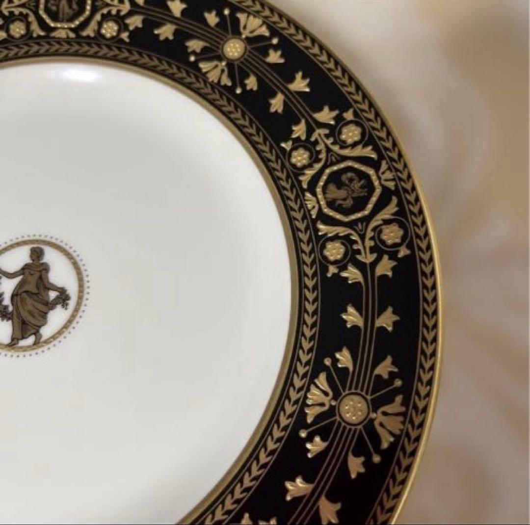 希少品［新品］アストバリーブラック ケーキプレート　黒壺