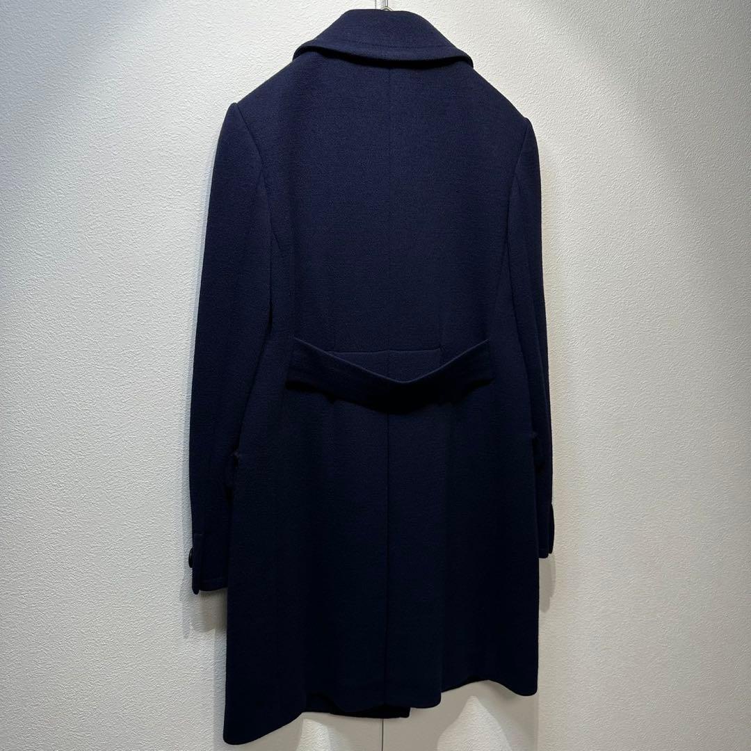 希少 美品 MIU MIU ウール Aライン デザイン ステンカラーコート 40