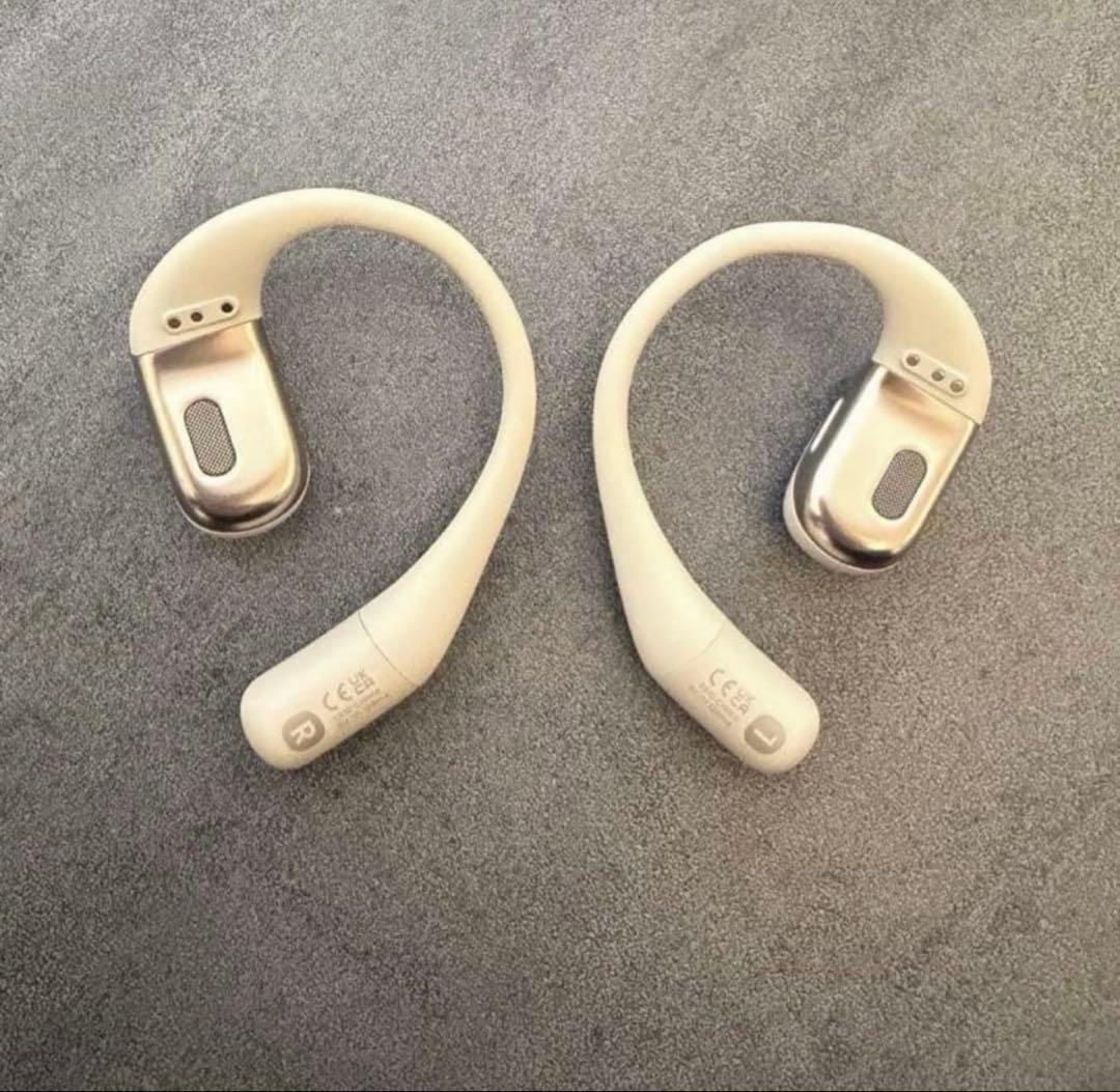 SHOKZ OpenFit ワイヤレスイヤホン ベージュ　オープンイヤー