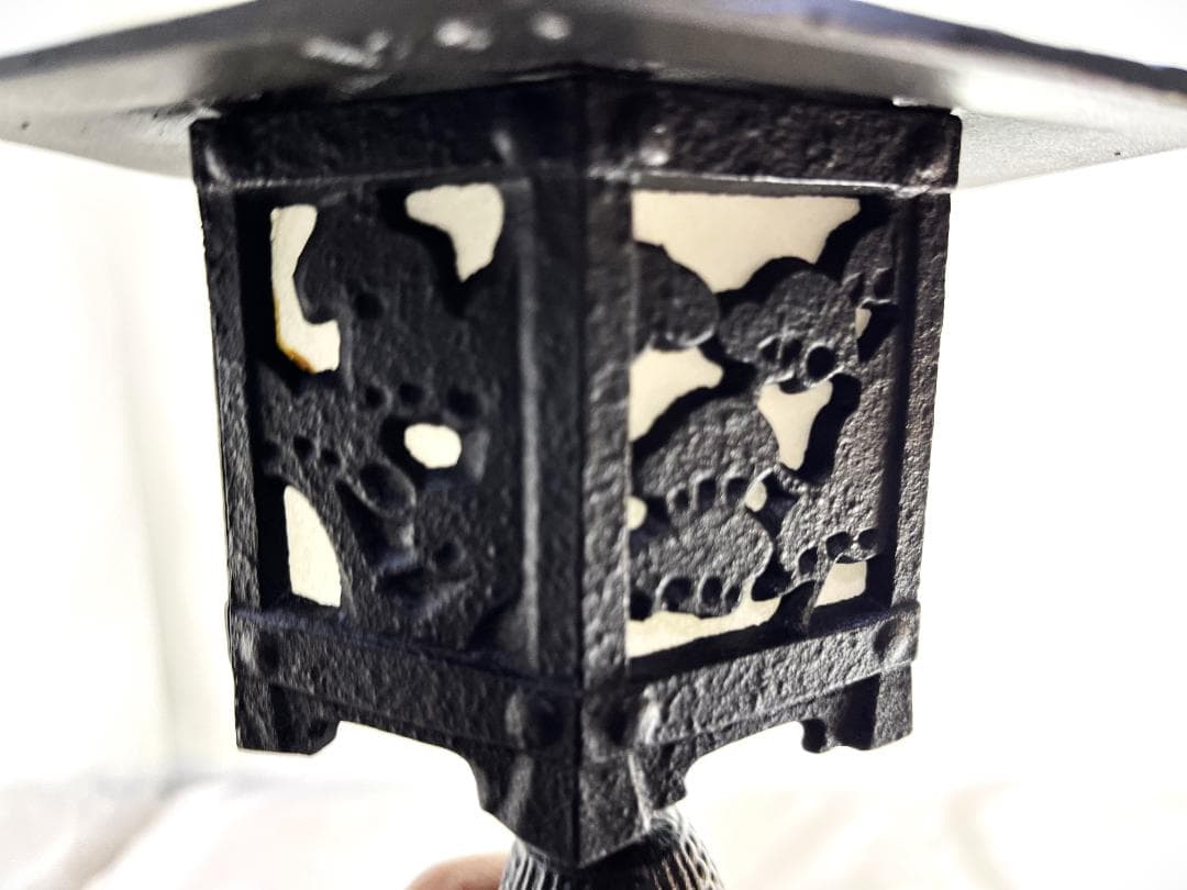 未使用 南部鉄器 『 岩鋳 』 風鈴 吊り灯篭 砂鉄風鈴 啄木短冊付き