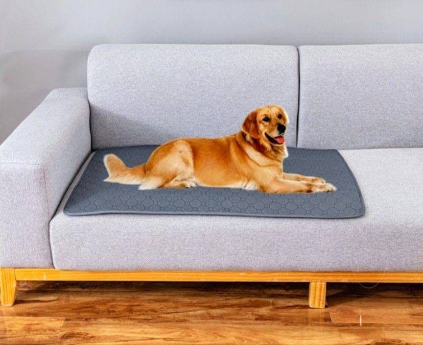 グレー2枚 洗える ペットマット ペットシーツ トイレシート 防水 犬 猫