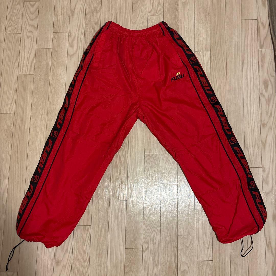 FUBU ナイロンジャケット Lサイズ 赤セットアップ