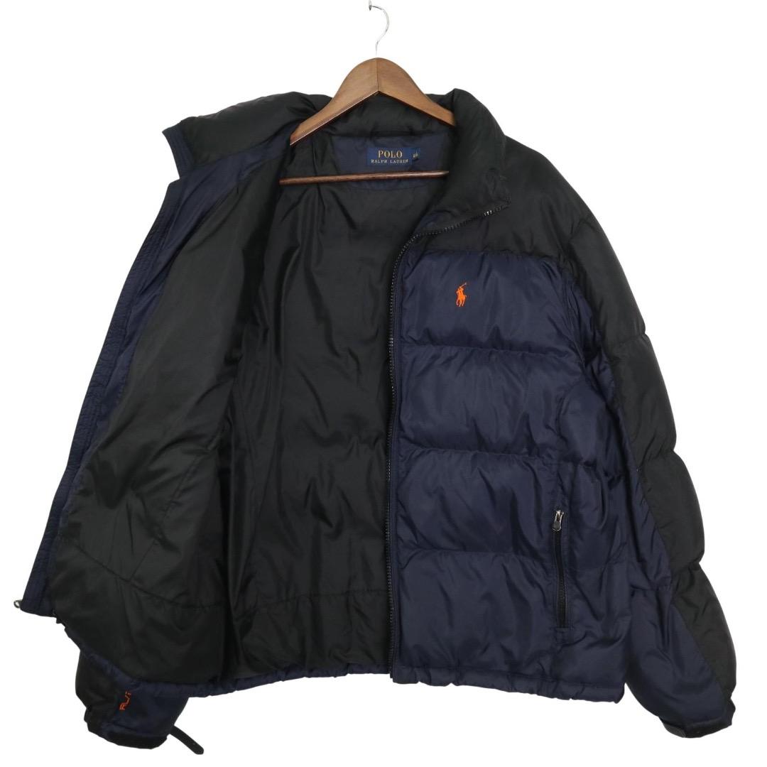 【現行タグ✨】ポロラルフローレン バイカラー ダウンジャケット 肉厚◎紺×黒 L