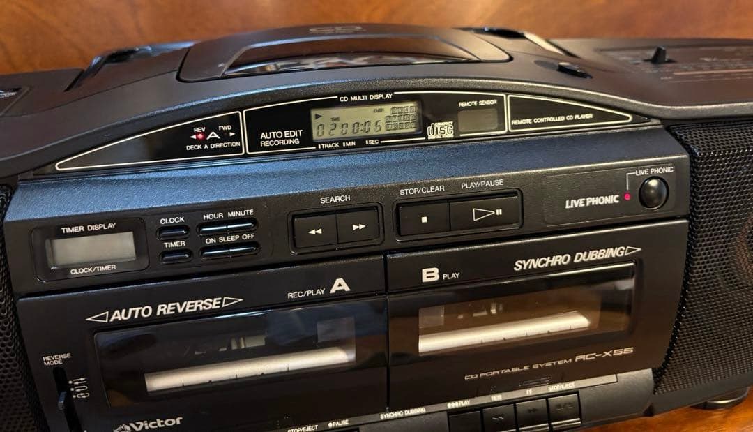 Victor RC-X55 ラジカセ：作動品