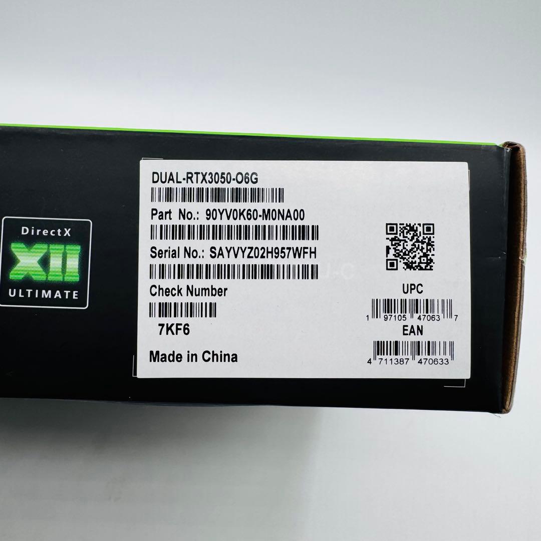 【未使用】ASUS GeForce RTX 3050 OC 6GB