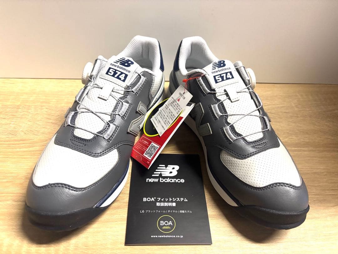 未使用 28cm 2E ニューバランスゴルフシューズUG574BJ4 グレー