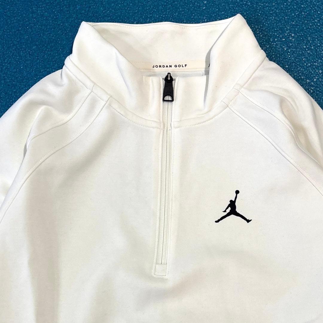 【美品/24年モデル/2XL】ジョーダンゴルフ　ハーフジップ　カットソー　白