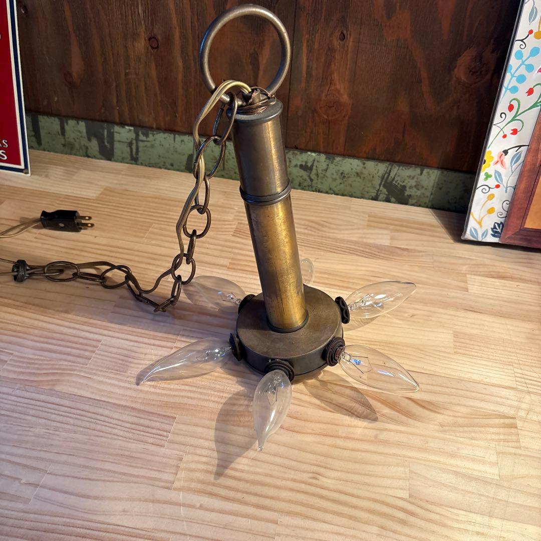 ヴィンテージ 6灯ペンダントライト アンティーク　ミッドセンチュリー