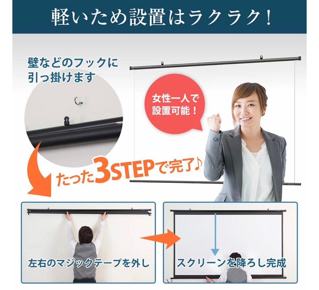 ✨ シアターハウス 掛け軸スクリーン 90インチ BTP1992WEM