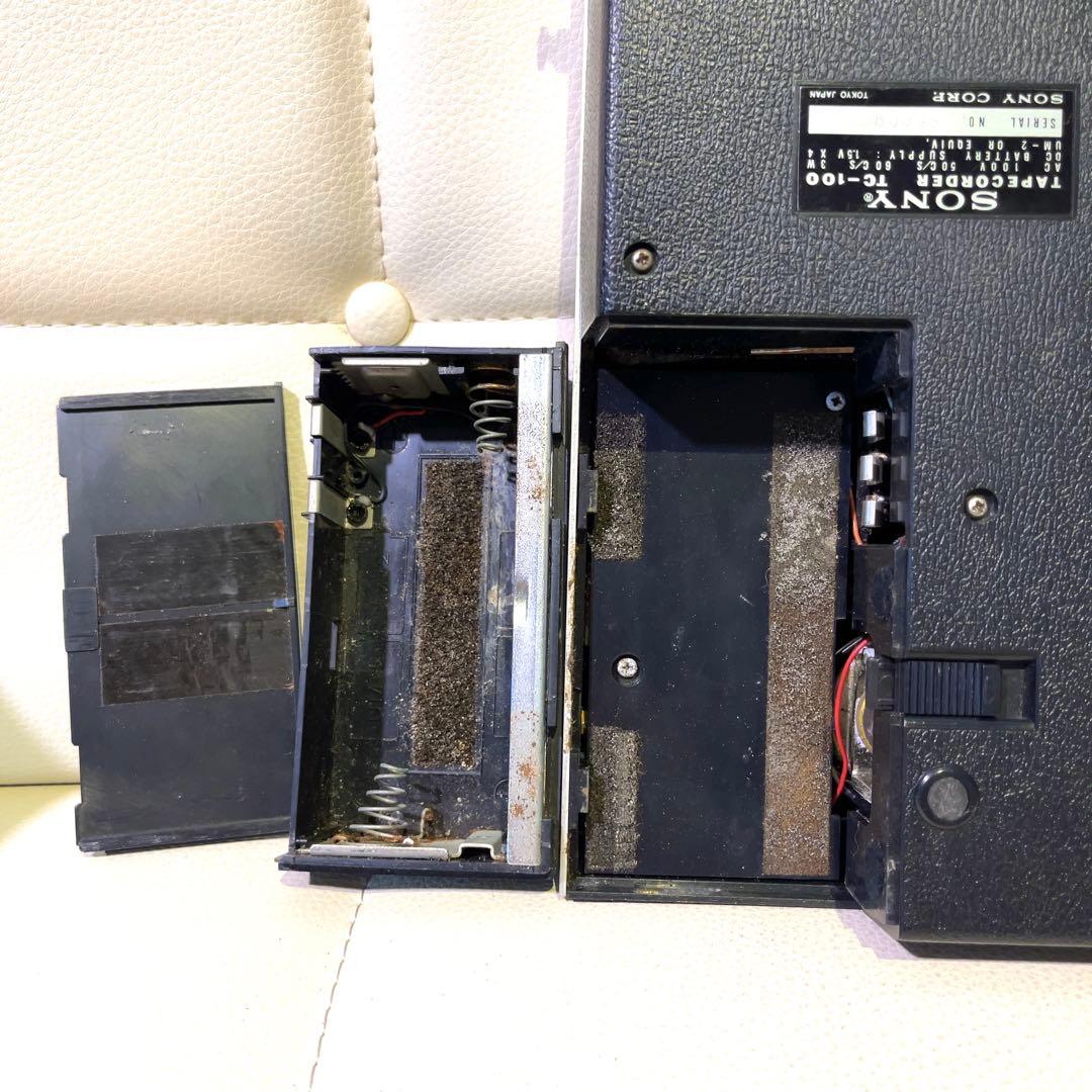【ジャンク品】SONY TC-100 カセットレコーダー+マイク