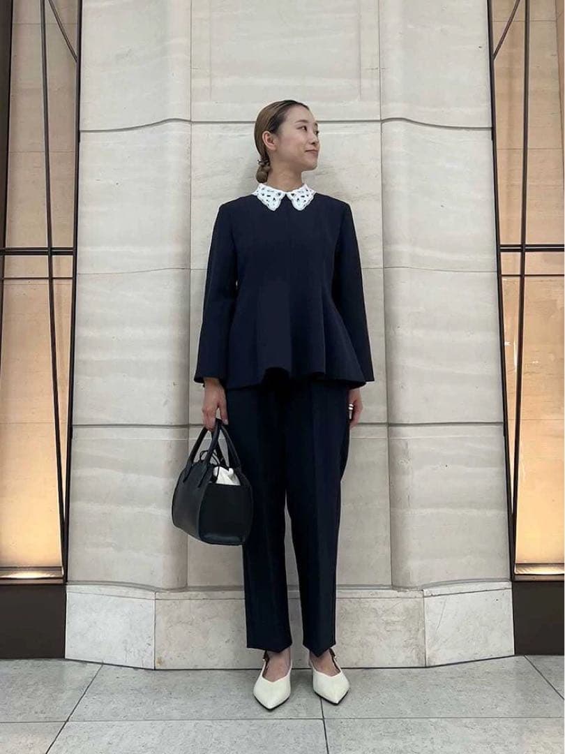 【新品未使用】MilaOwen 2wayレースカラーペプラム　トップスのみ