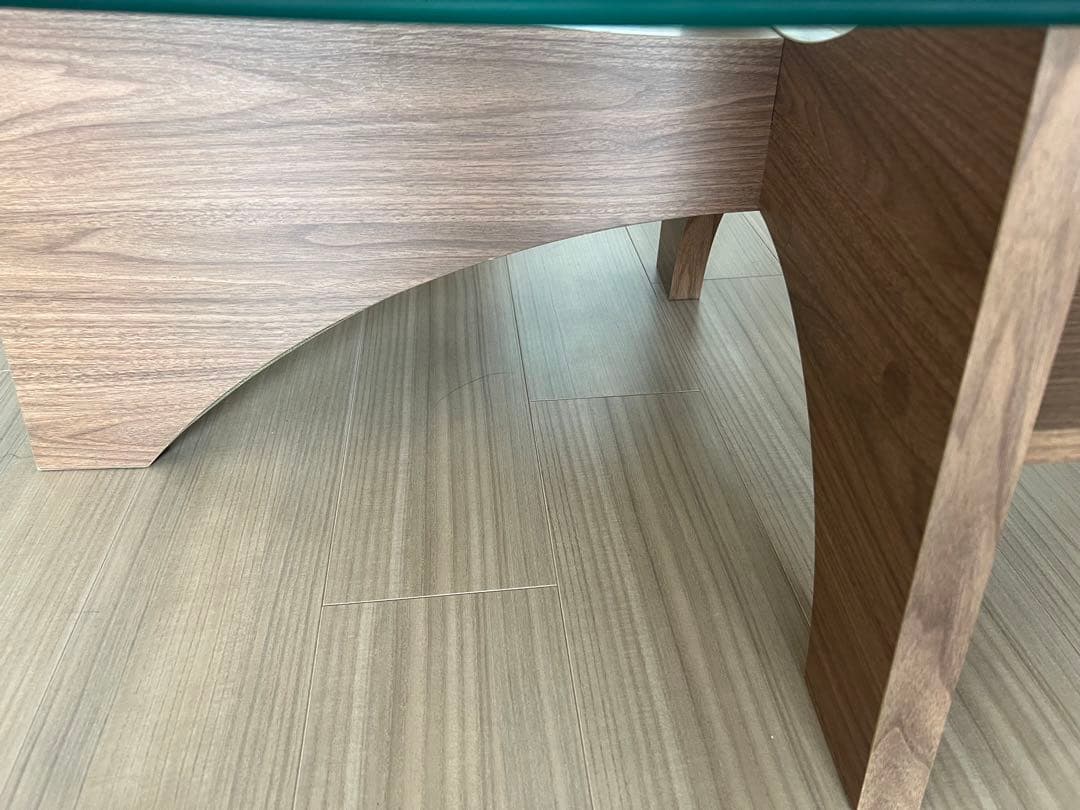 アーチ型ガラスセンターテーブル