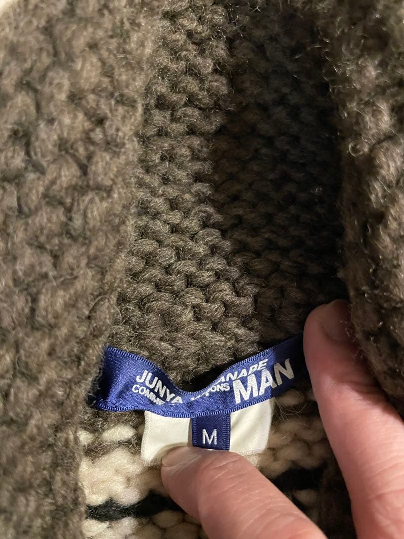 ★名作★ジュンヤワタナベマン　AD2006　カウチン柄ショールカラーニット