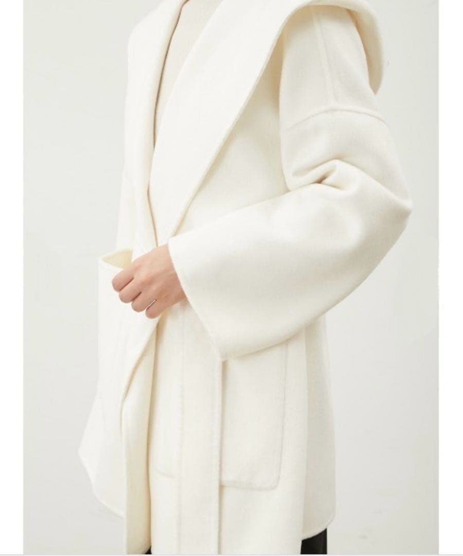 【Mila Owen】ミラオーウェン ハーフ丈 フードリバーコート