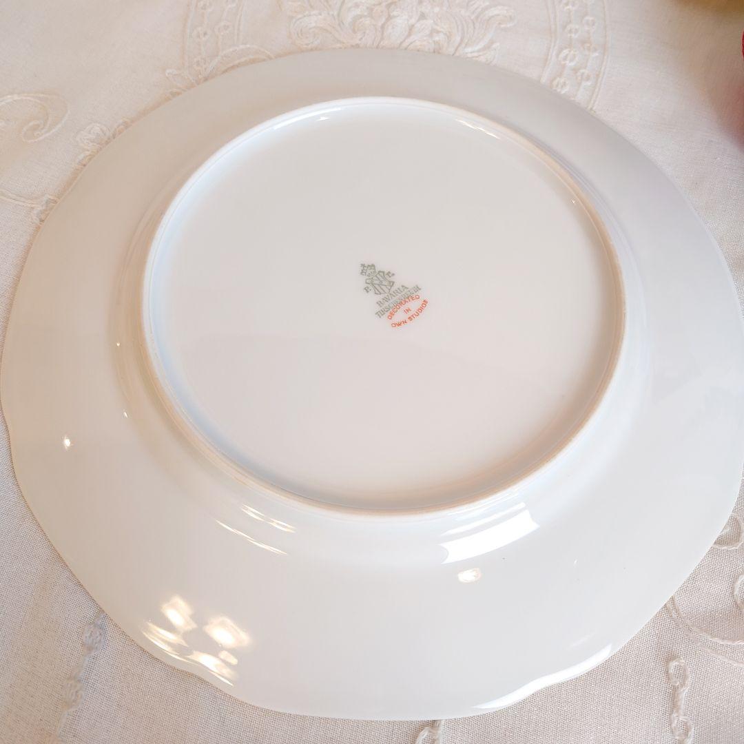 ドイツ　ババリア　大皿　飾皿　アンダープレー　アンティークト