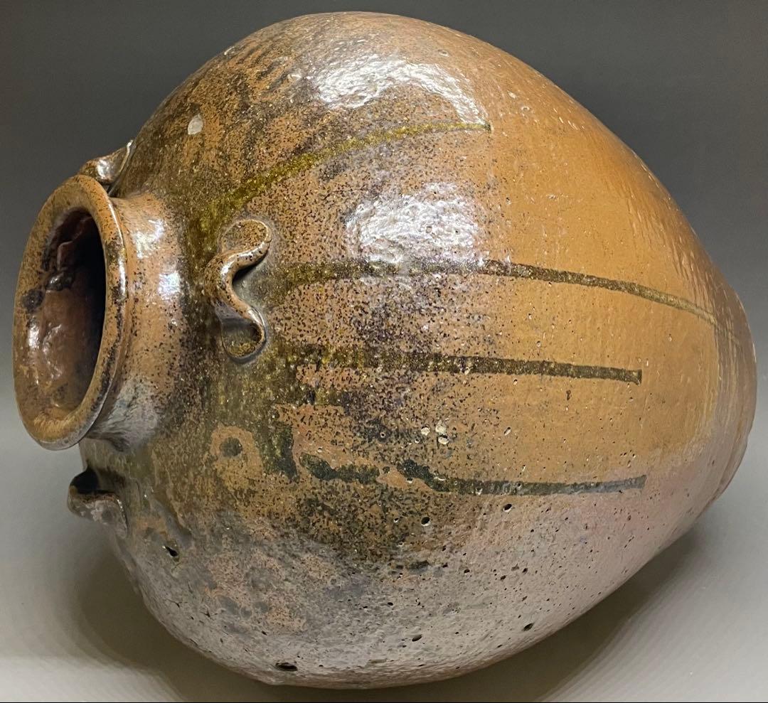 古丹波　三耳壺　大壺　35cm p5633